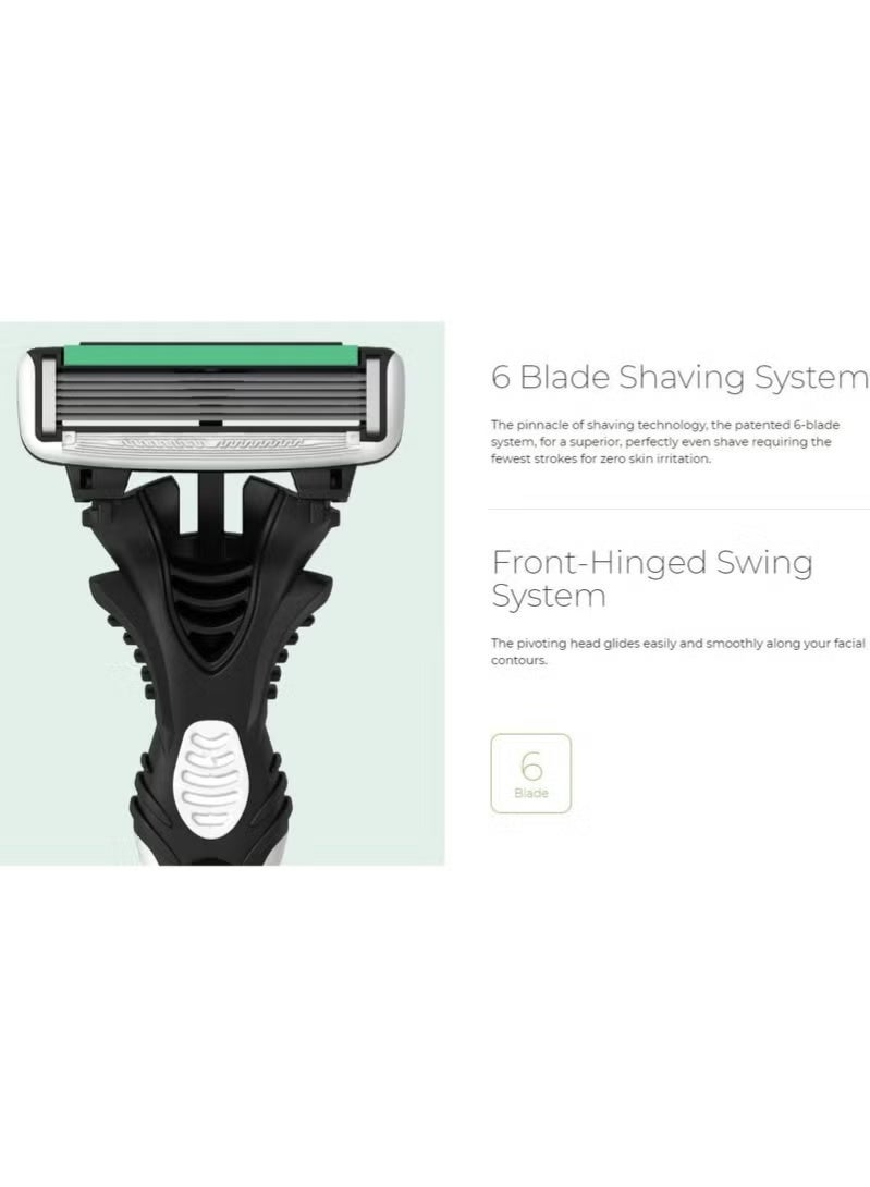 دروكو ماكينة حلاقة رجالي دوركو بيس 6 – شفرات متعددة للحلاقة الدقيقة، عبوة 3+1 - Image 4